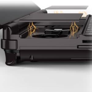 GPD WIN MAX 2 2025 4 An image of the GPD Win Max 2 (2024) gaming laptop, showcasing its built-in magnetic covers. The close-up view illustrates the sleek design and ease of use, with the magnetic covers seamlessly protecting the device's ports and components when not in use.