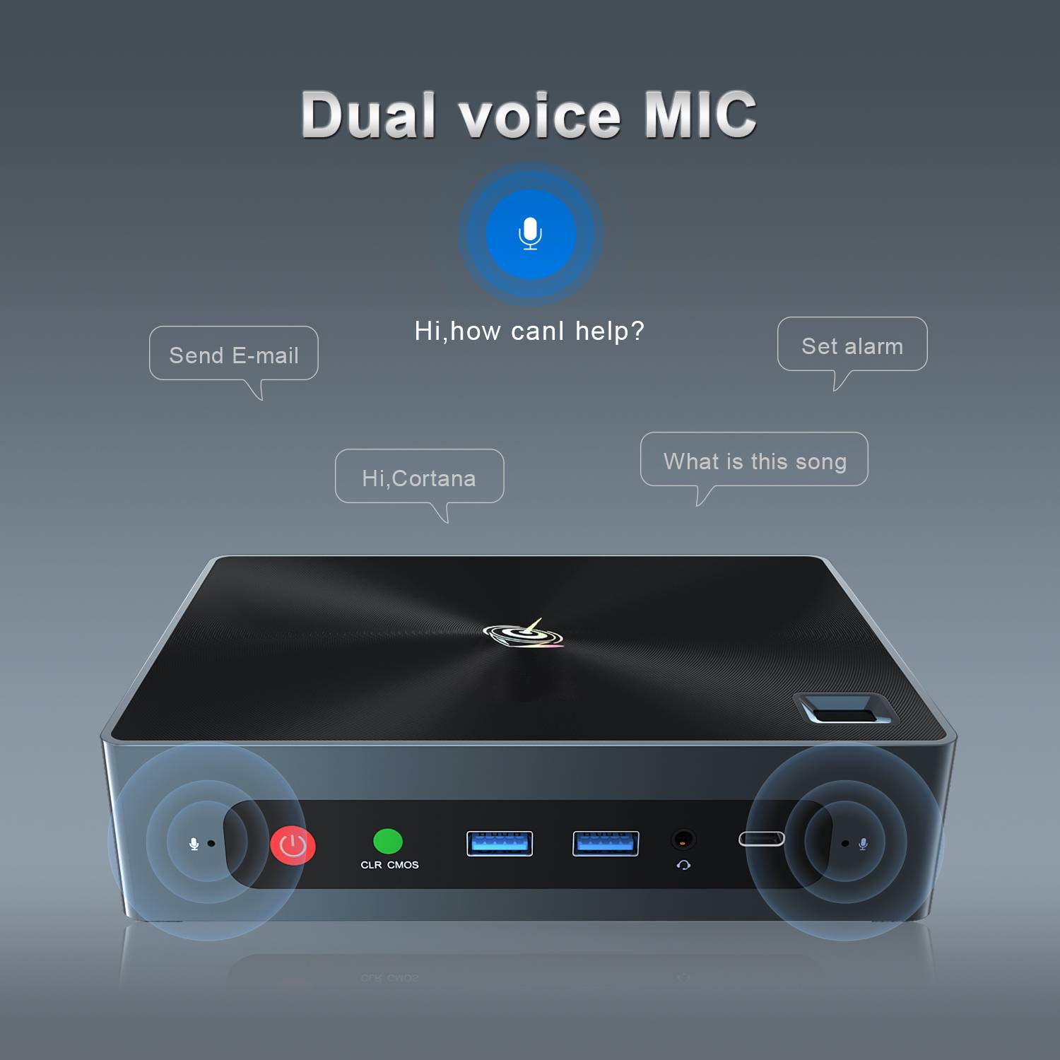 Beelink GTi 10 Windows Intel NUC Mini PC - Showing Microphone